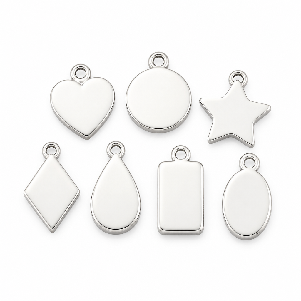 Sterling Silver Charm Blanks 2074