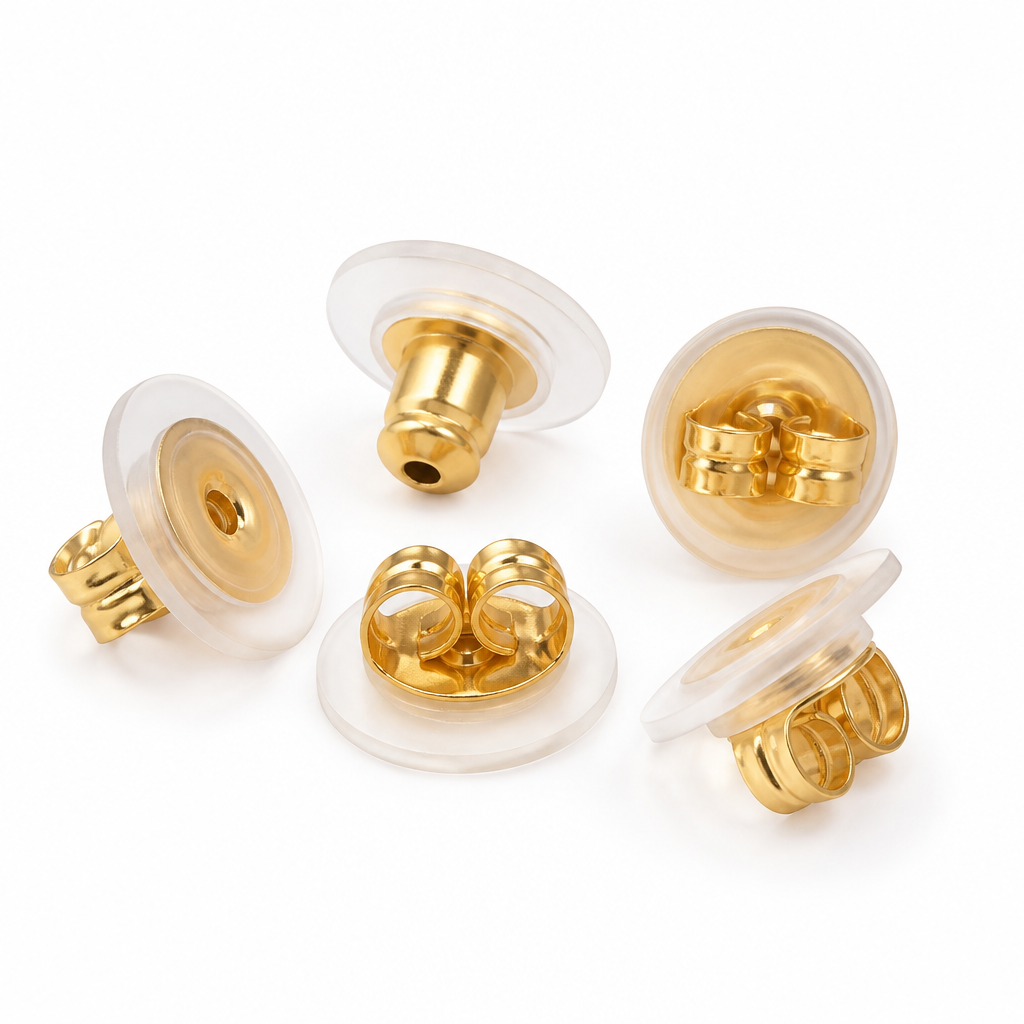 Karat Gold Silicone Earring Backs 2591