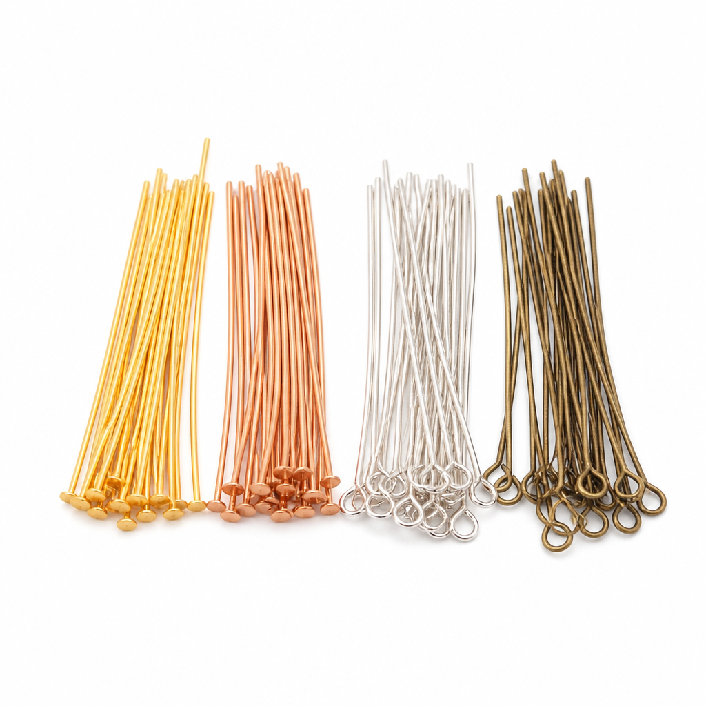 Base Metal Head Pins Eye Pins 2227