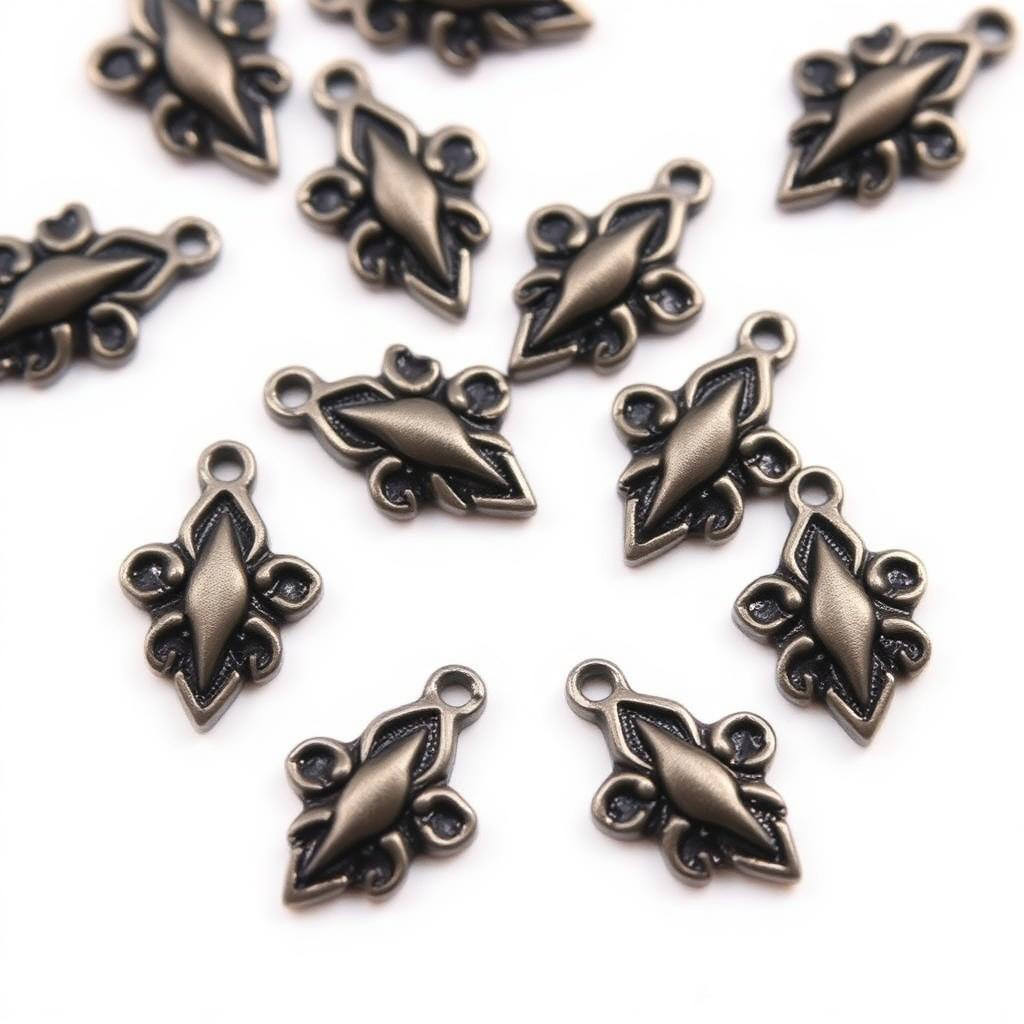 15mm - 3 Prong Leaf Bead Cap - Gun Metal - 25 pcs.