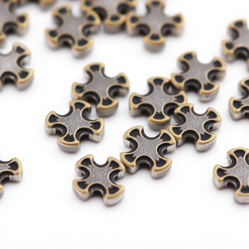 16x10mm Live By Faith Cross Beads 2-hole (inverted)
