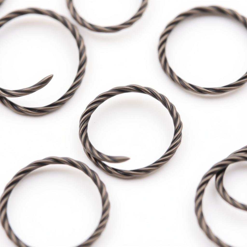 6mm Twisted Rings - Gun Metal - 25 pcs.