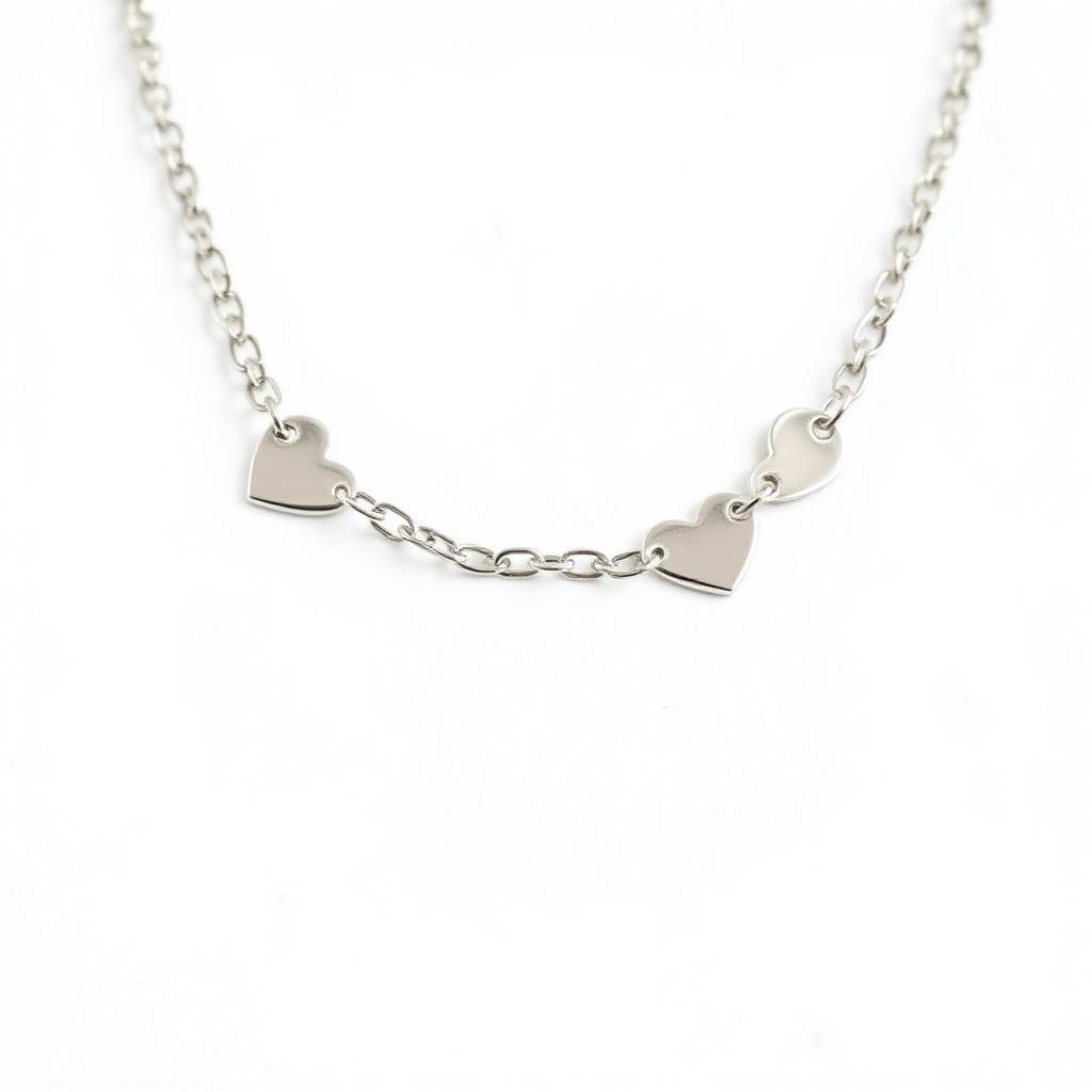 4.2x2.8mm Sterling Silver Flat Heart Cable Chain (Sold Per Foot)