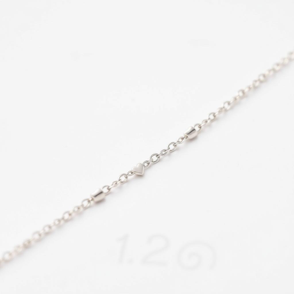 2.7x1.9mm Sterling Silver Flat Heart Cable Chain (Sold Per Foot)